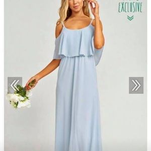 Show me your MuMu Steel Blue bridesmaid maxi dress
